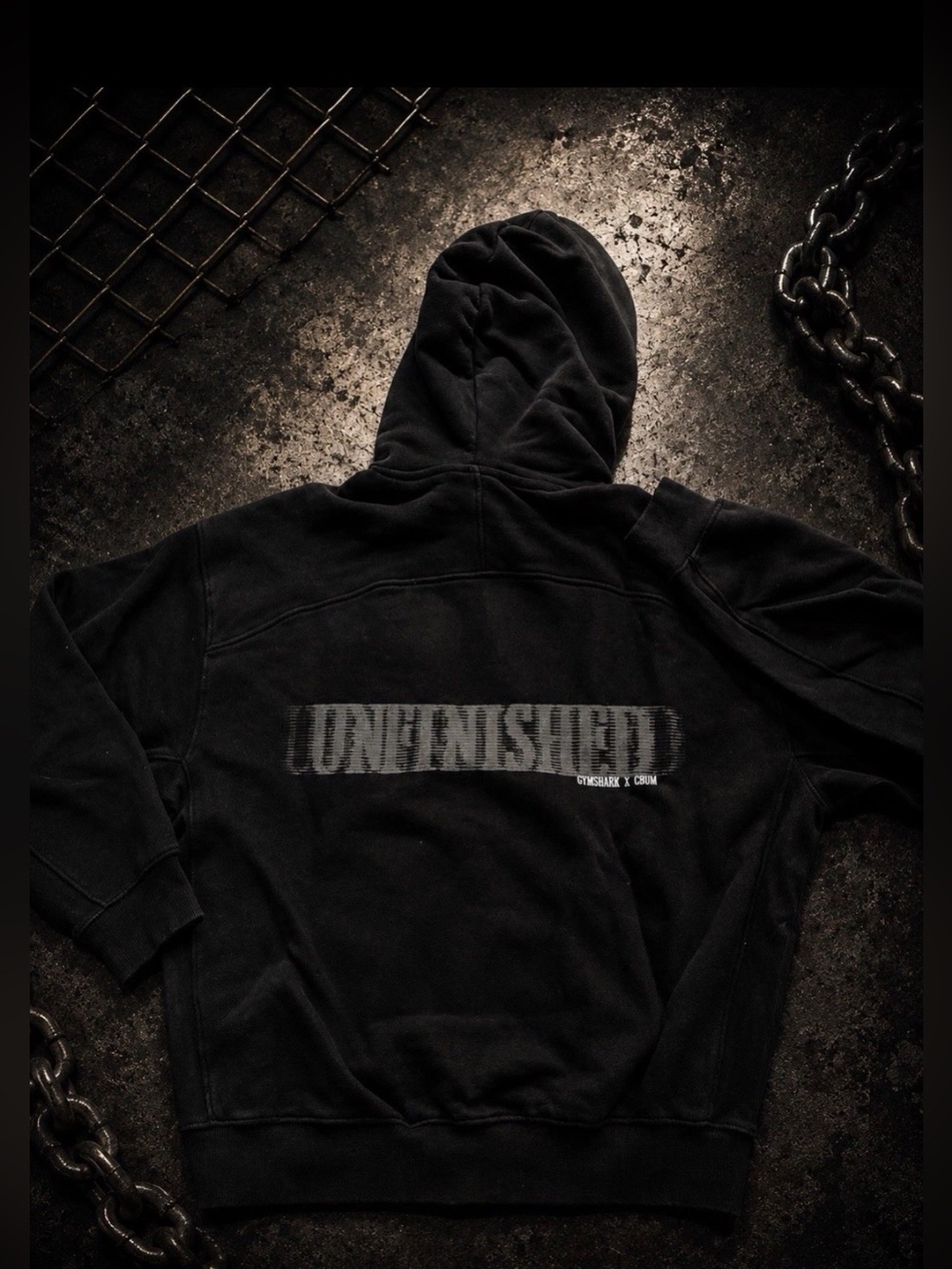Gymshark X CBUM Washed Hoodie Size 2XL Black Oversized XXL NEW